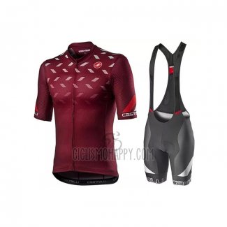 Castelli Cycling Jersey Bib Short 2021 Men Short Sleeve Deep Red (5)